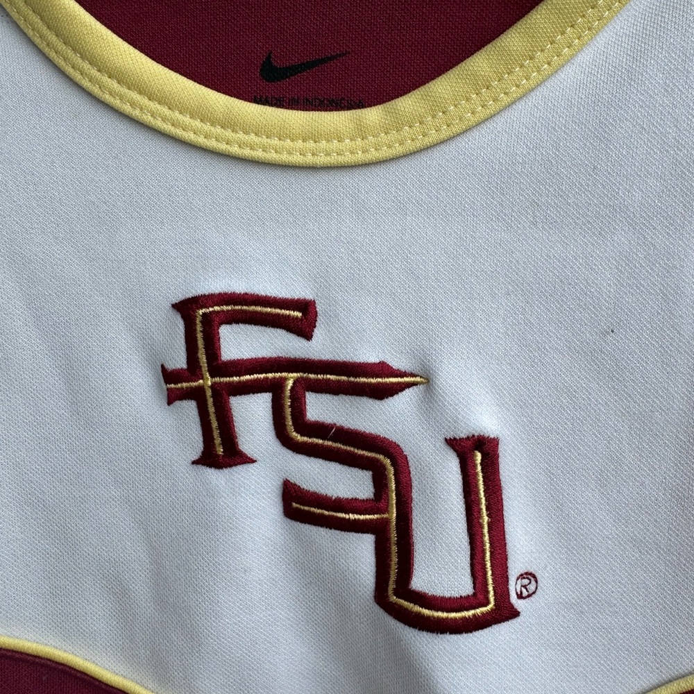 Nike Garnet, White and Gold FSU Girls Cheer Dress - Picture 2 of 6